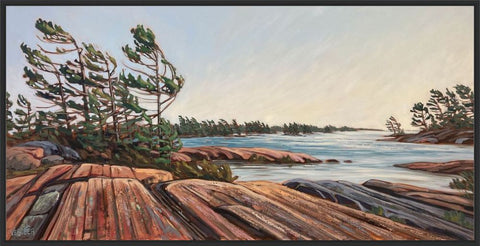 Franklin Island Series 2 Framed Canvas Print - 24x48