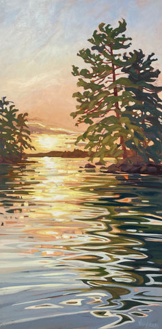Helen Island Windswept Lake Rosseau - 48x24