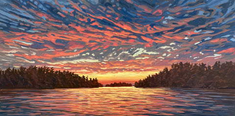 Sunset Near Chief Island - 36x72