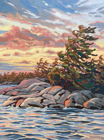 Wall Island Sunset 5 - 40x30