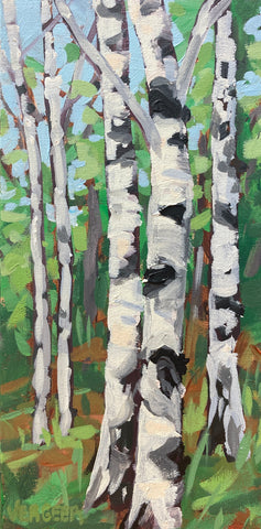 Summer Birches - 12x6