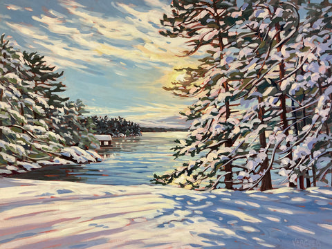 Lake Rosseau Winter Shoreline - 30x40