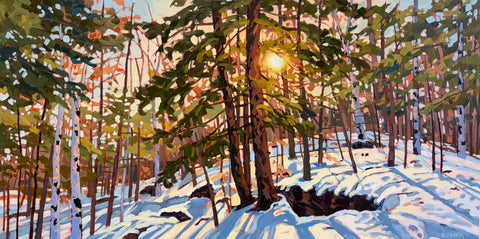 Sunset Near Fairy Lake - 30x60