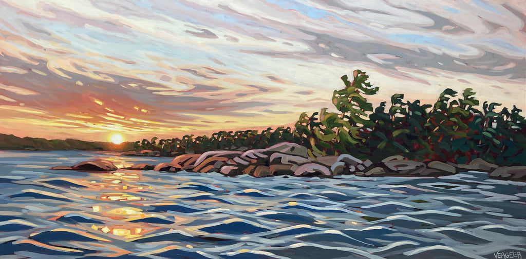 Wall Island Sunset - 30x60