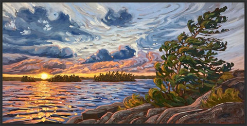 Granite Island Windswept Series Framed Canvas Print - 24x48