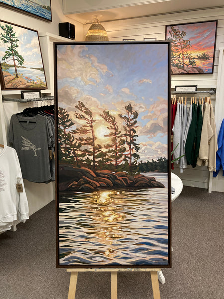 Flossie Island Sunrise 4 Framed Canvas Print - 48x24