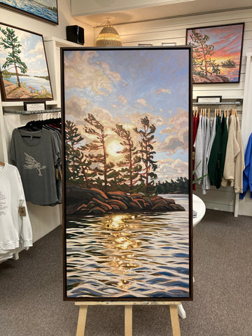 Flossie Island Sunrise 4 Framed Canvas Print - 48x24