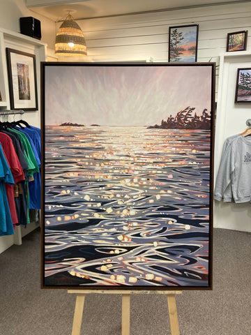 Near Oak Island 1 Framed Canvas Print - 30x40
