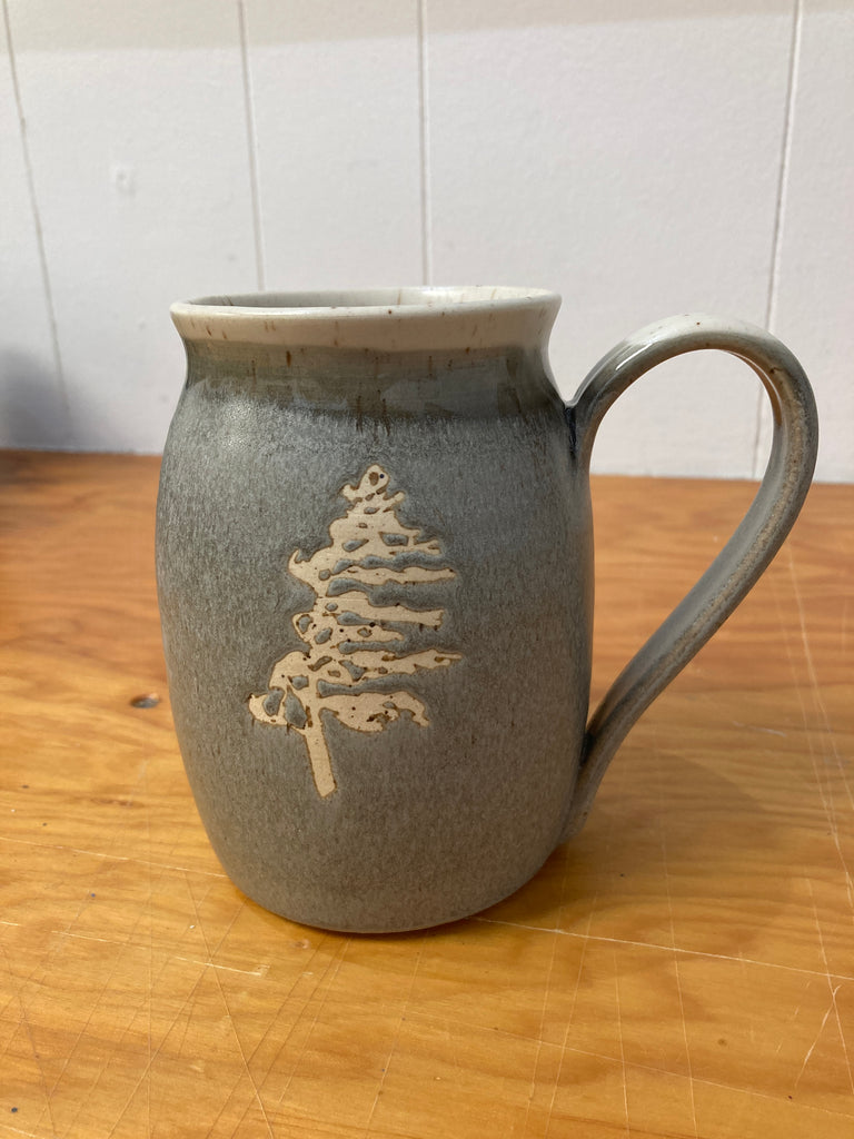 Northwinds Pottery X Jessica Vergeer Studios collaboration mug in Granite Grey