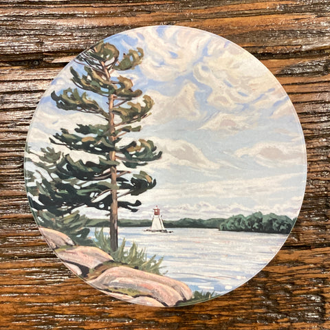 Lake Rosseau Windswept Ceramic Art Coaster