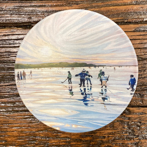 Hockey Day in Parry Sound Ceramic Art Coaster