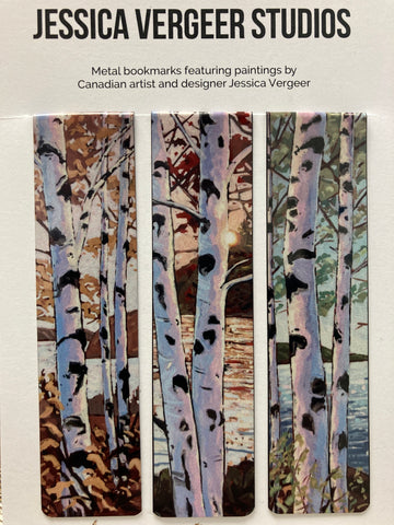 Birch Trees Set of 3 Metal Bookmarks