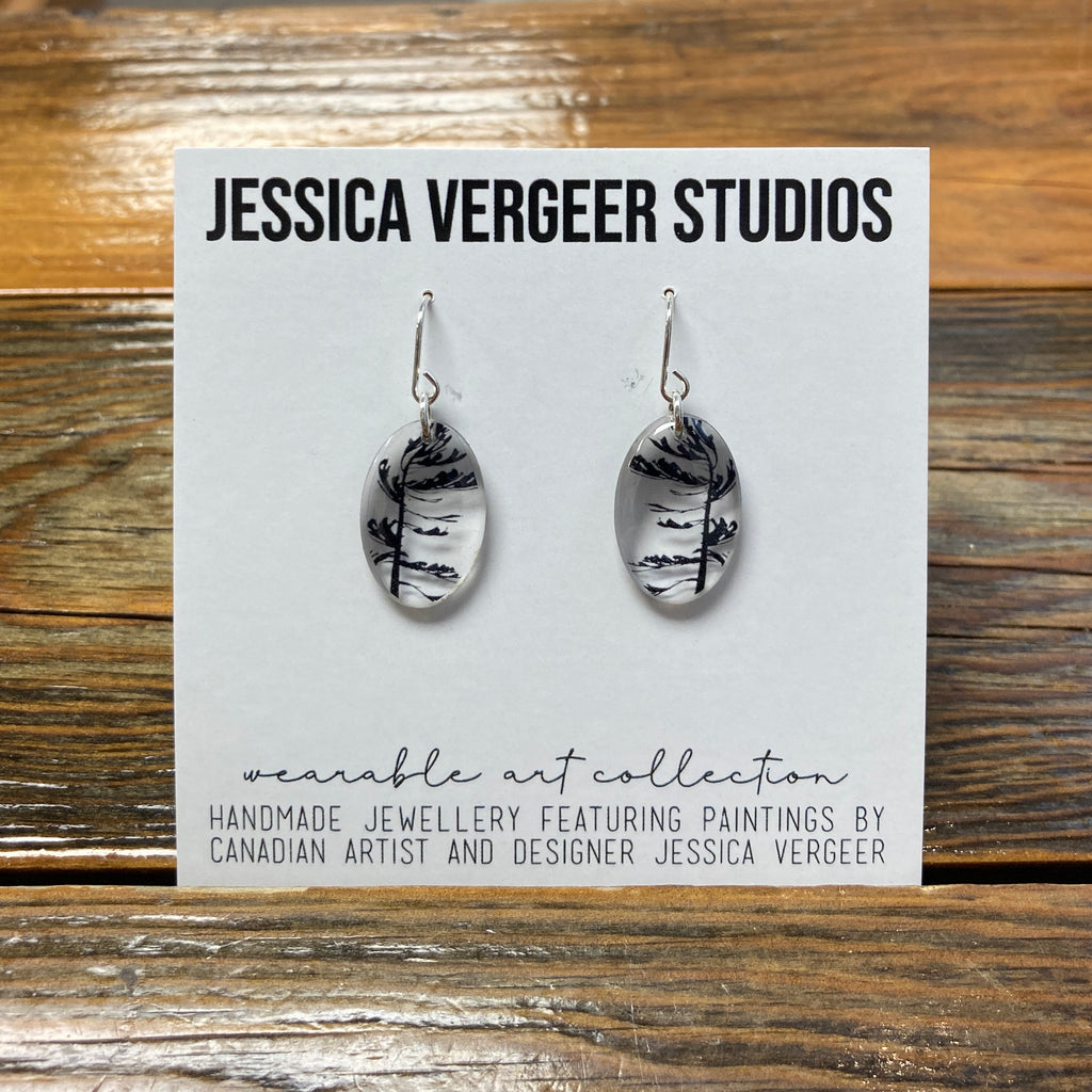 Franklin Island Windswept Oval Earrings