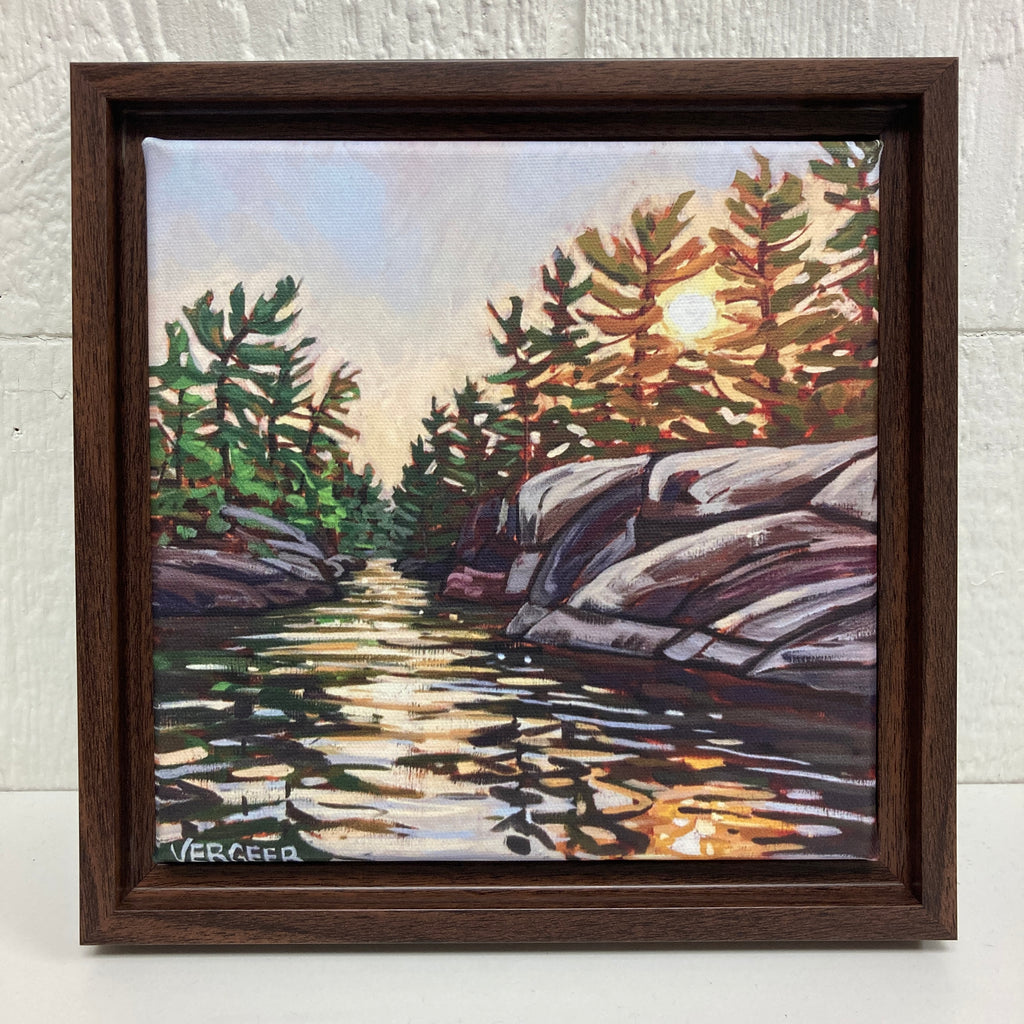 Pointe au Baril Hole in the Wall 1 Limited Edition 8x8 Framed Canvas Print