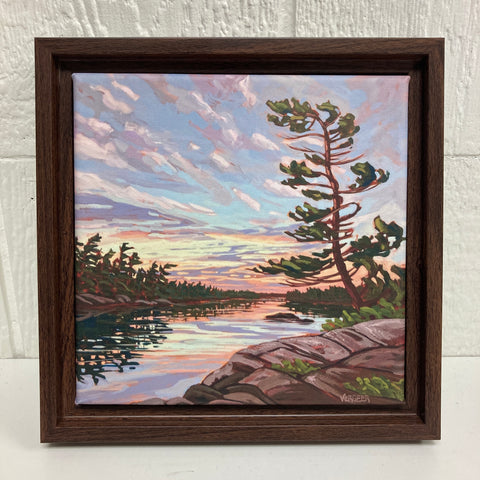 Sunset Near Sleeth Island 4 Limited Edition 8x8 Framed Canvas Print