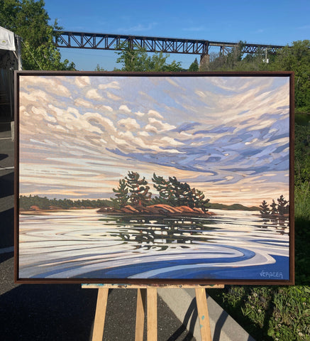 South Channel Near Galt Island 3 Framed Canvas Print - 30x40 (Pickup Only)