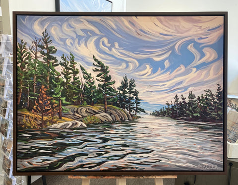 Near Sleeth Island 1 Framed Canvas Print - 30x40 (Pickup Only)