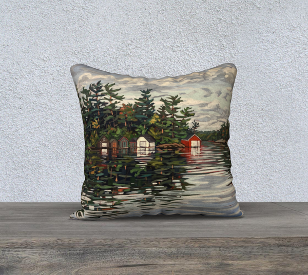 Rosseau Bay 2 18x18 Cotton Canvas Throw Pillow