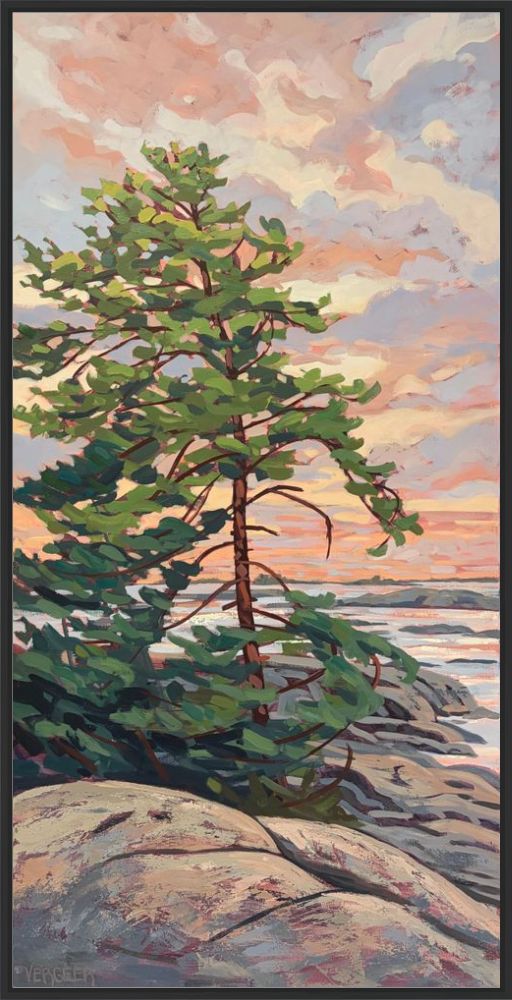 Wah Wah Taysee Sunset 4 Framed Canvas Print - 48x24
