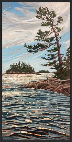 Wreck Island Windswept Framed Canvas Print - 48x24