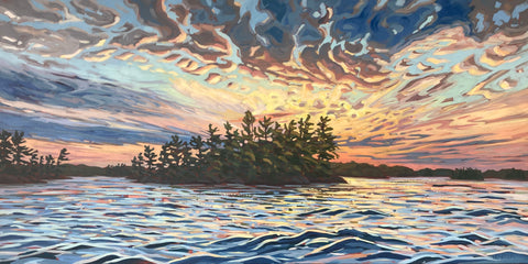 Lake Joseph Christmas Island Sunset 1 - 36x72