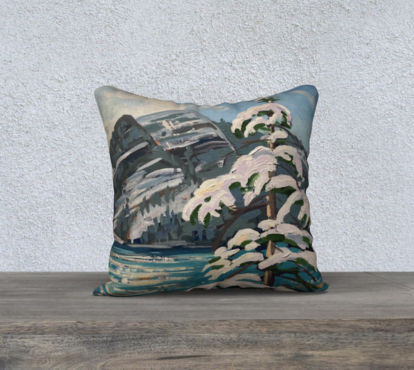 Lake Louise 1 18x18 Cotton Canvas Throw Pillow