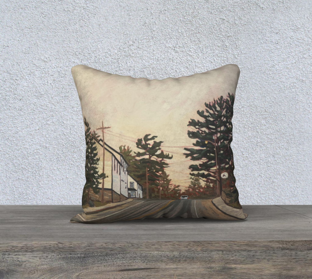 Road to Rosseau 18x18 Cotton Canvas Throw Pillow