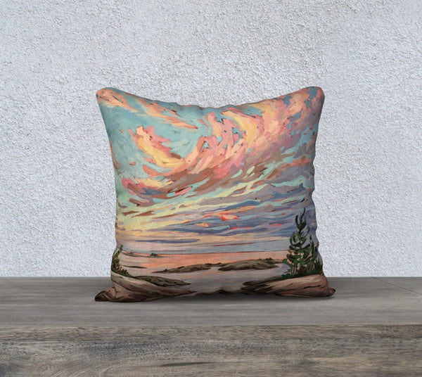 Cunningham Island 18x18 Cotton Canvas Throw Pillow (In Stock Now)