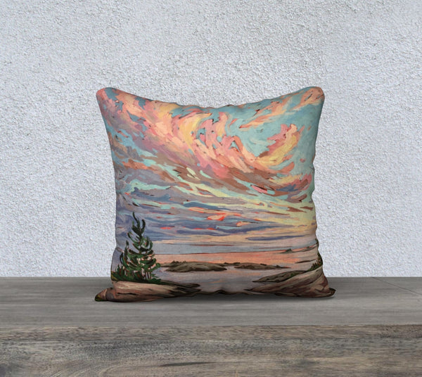 Cunningham Island 18x18 Cotton Canvas Throw Pillow (In Stock Now)