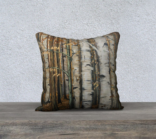 Forest Glow 18x18 Cotton Canvas Throw Pillow