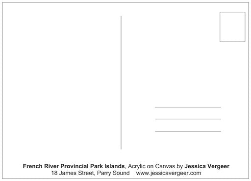 French River Provincial Park Islands Painting Postcard
