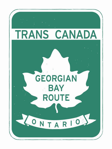 Georgian Bay Route Sign Poster