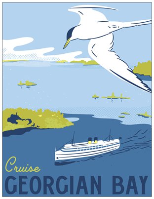 Cruise Georgian Bay Travel Postcard