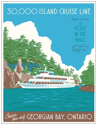 30000 Island Cruise Line Travel Postcard