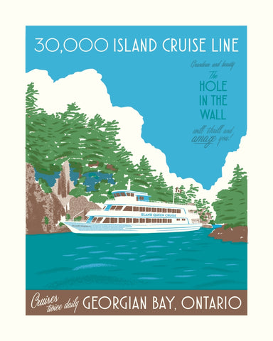 30000 Island Cruise Line Poster