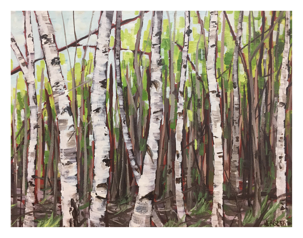 Parry Island Spring Birches, Signed Limited Edition Print