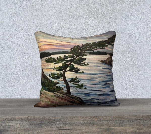Passage Island Windswept 18x18 Cotton Canvas Throw Pillow