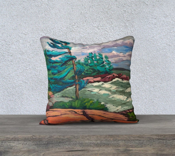 Rugged Trail Shoreline 18x18 Cotton Canvas Throw Pillow