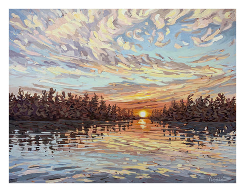 Sunset Near Good Cheer Island, Signed Limited Edition Print