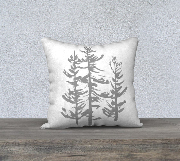 One Tree Island / Three Trees 18x18 Cotton Canvas Flip Throw Pillow