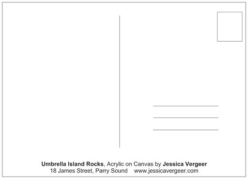 Umbrella Islands Rocks Painting Postcard