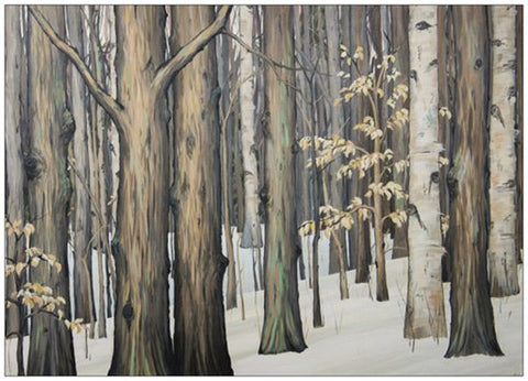 Winter Woods Painting Postcard