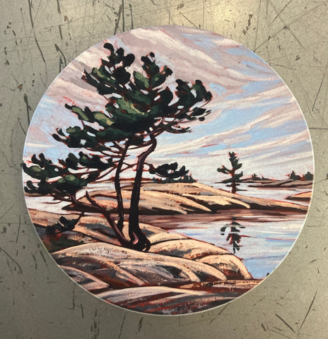 American Camp Island 4 Ceramic Art Coaster