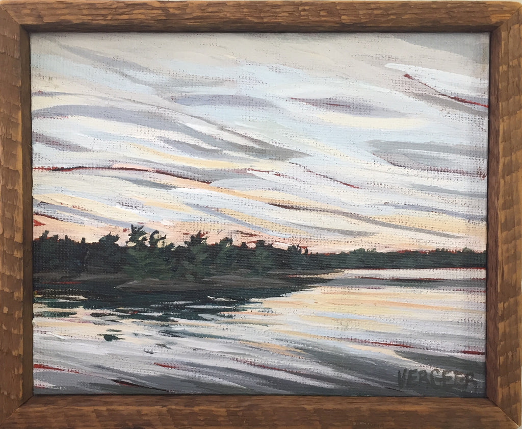 Georgian Bay Sunset 8x10 Framed Painting