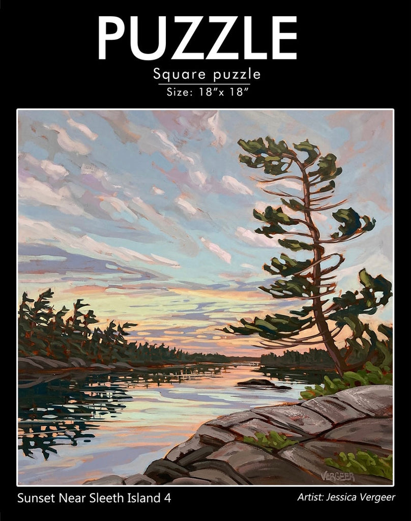 Sunset Near Sleeth Island 4 500 Piece Premium Puzzle (18x18)