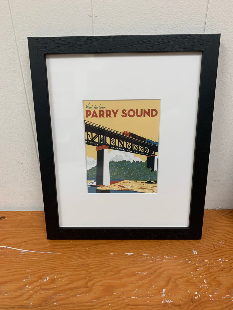 Framed Parry Sound postcard