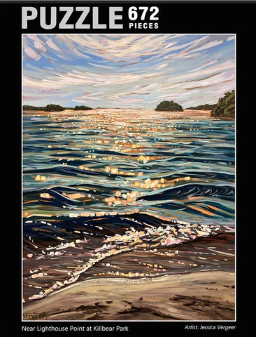 Near Lighthouse Point at Killbear Park 672 Piece Premium Puzzle (18x24.5)