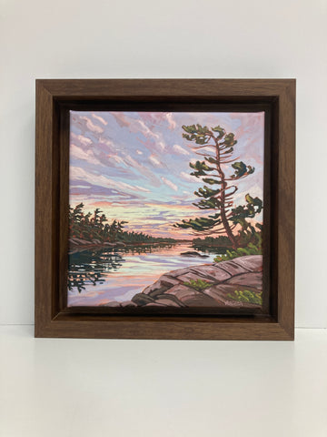 Sunset Near Sleeth Island 4 Limited Edition 8x8 Framed Canvas Print