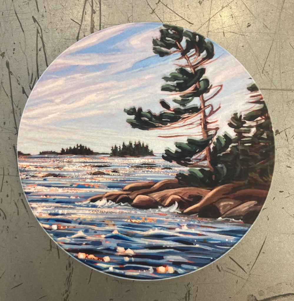 Wreck Island Windswept Ceramic Art Coaster